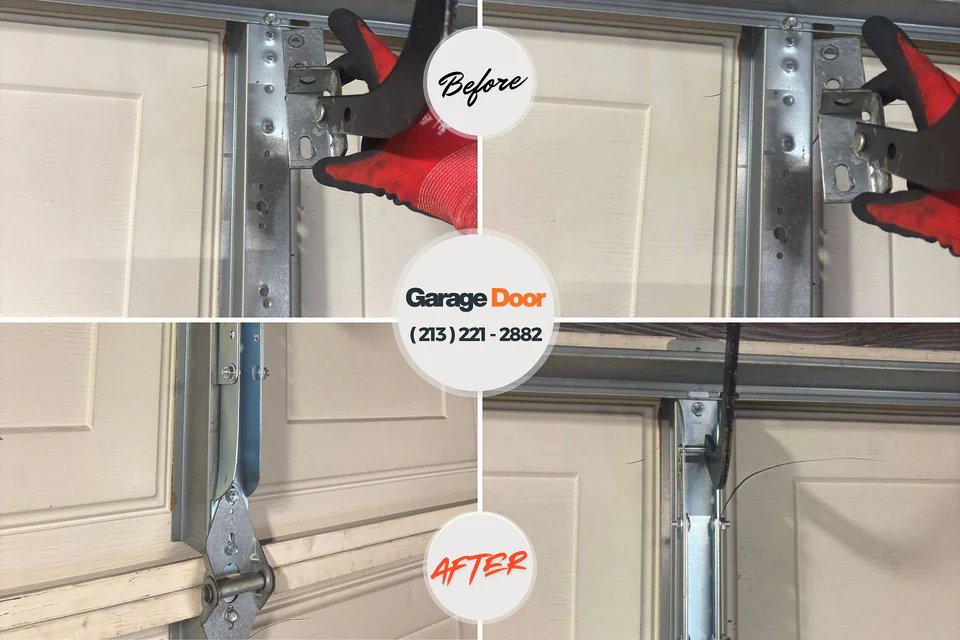 Before and after: garage door repair Clayton, NM